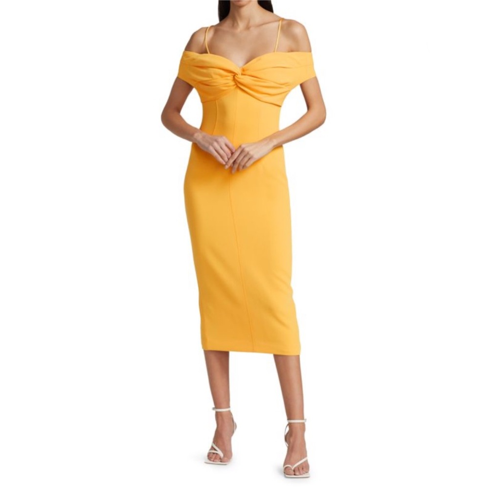 Cinq a sept Jody Cold-Shoulder dress Tangelo
